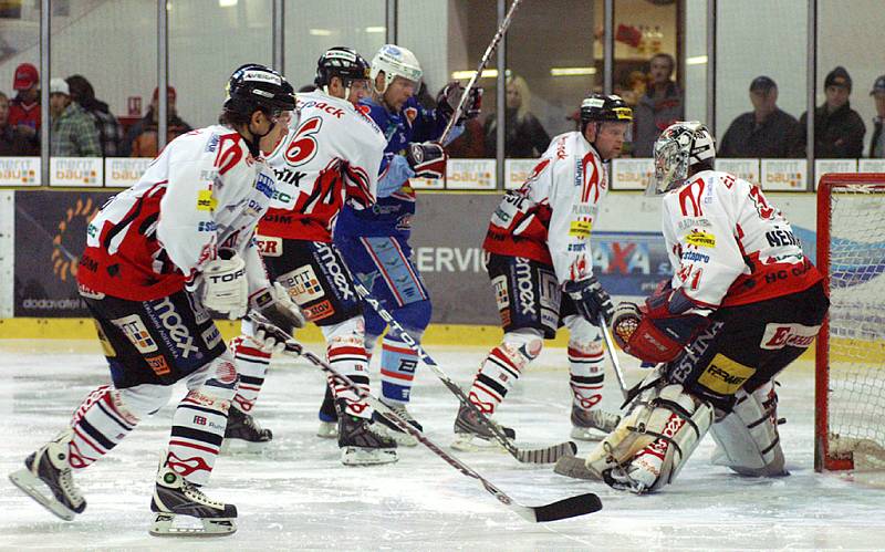 Z utkání I. hokejové ligy HC Chrudim - Chomutov 4:3 po SN.