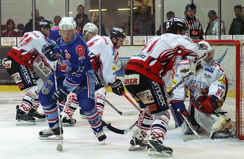 Z utkání I. hokejové ligy HC Chrudim - Chomutov 4:3 po SN.