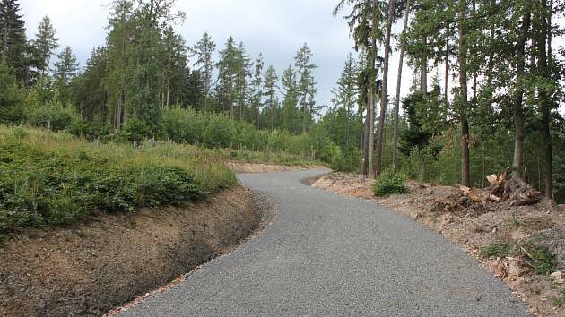 Rekonstruované lesní cesty.