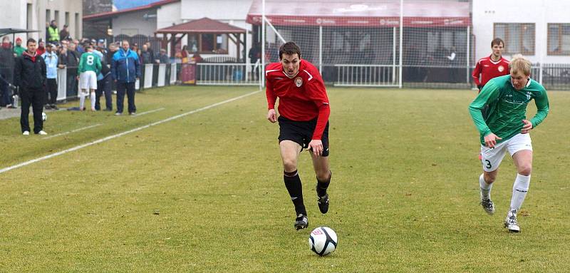 Z utkání 1. jarního kola ČFL: MFK Chrudim – Loko Vltavín 3:1 (3:1).