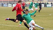 Z utkání 1. jarního kola ČFL: MFK Chrudim – Loko Vltavín 3:1 (3:1).