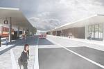 Nový přestupní terminál zkrášlí prostor kolem železniční zastávky, ale uleví centru i od parkovacích aut.