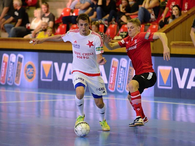 Chance futsal liga - 1. finále play off: FK ERA-PACK Chrudim - SK Slavia Praha.