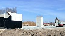 Stav výstavby druhé části chrudimského obchvatu na přelomu března a dubna 2021