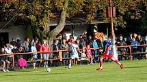 Z utkání I. A třídy ve fotbale Heřmanův Městec - Přelouč 3:0 (1:0).