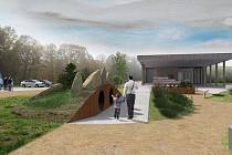 Architektonický návrh Domu přírody, který má být součástí Rekreačních lesů Podhůra.