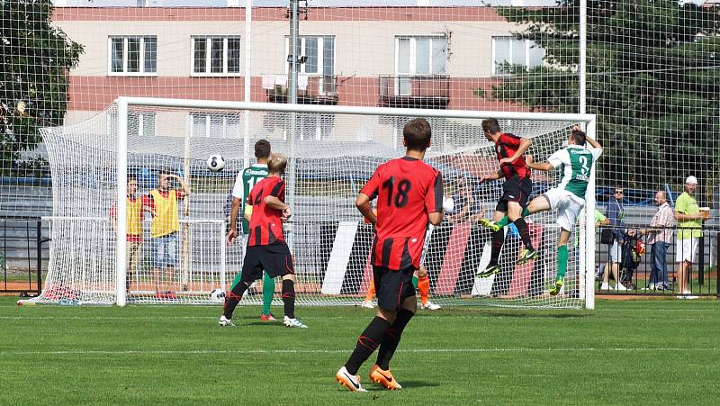 Z utkání 2. kola ČFL MFK Chrudim - Bohemians Praha 1:0.