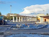 Stavba terminálu v Heřmanově Městci, říjen 2022.