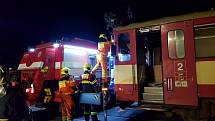 Střet vlaku s plně naloženým kamionem zablokoval dopravu na trati Třemošnice - Čáslav