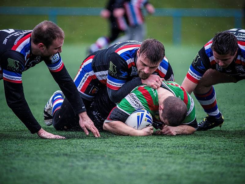  Z utkání v rugby league Rabbitohs – Beroun 32:0 (18:0).