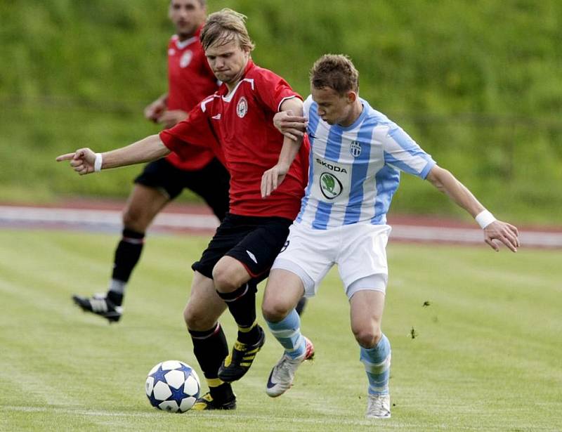 Fotbalové utkání Ondrášovky Cupu mezi MFK Chrudim a FK Mladá Boleslav.