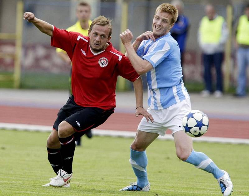 Fotbalové utkání Ondrášovky Cupu mezi MFK Chrudim a FK Mladá Boleslav.