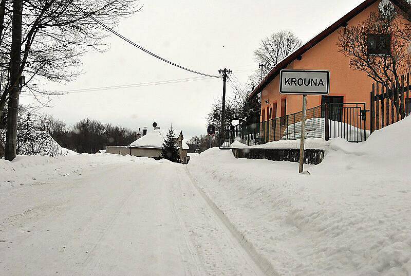 Stav silnic na Hlinecku. Krouna.