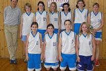 Basketbalistky z novopacké Základní školy v Husitské ulici.