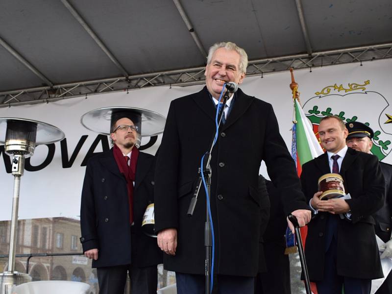 Prezident Miloš Zeman v Nové Pace.