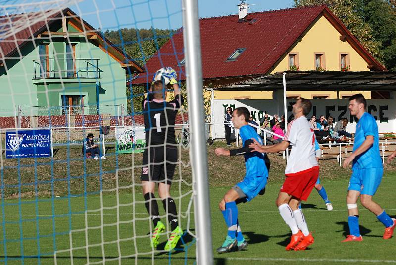 Fotbalová I. B třída, duel skupiny A: Železnice - Kocbeře 0:0, pen 4:1.