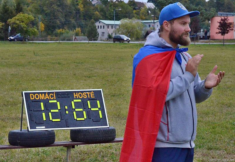 Utkání ME ČR - Ukrajina v rugby ve Vrchlabí.