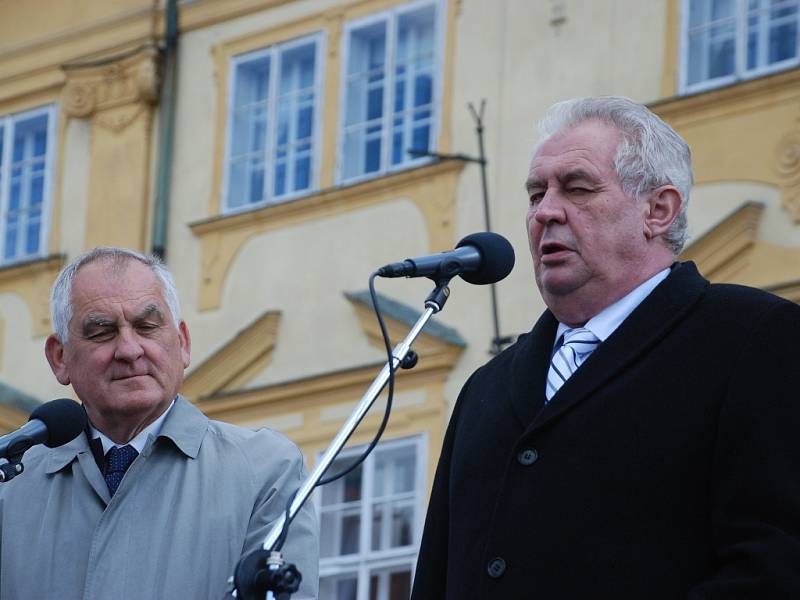 Prezident Miloš Zeman v Jičíně.