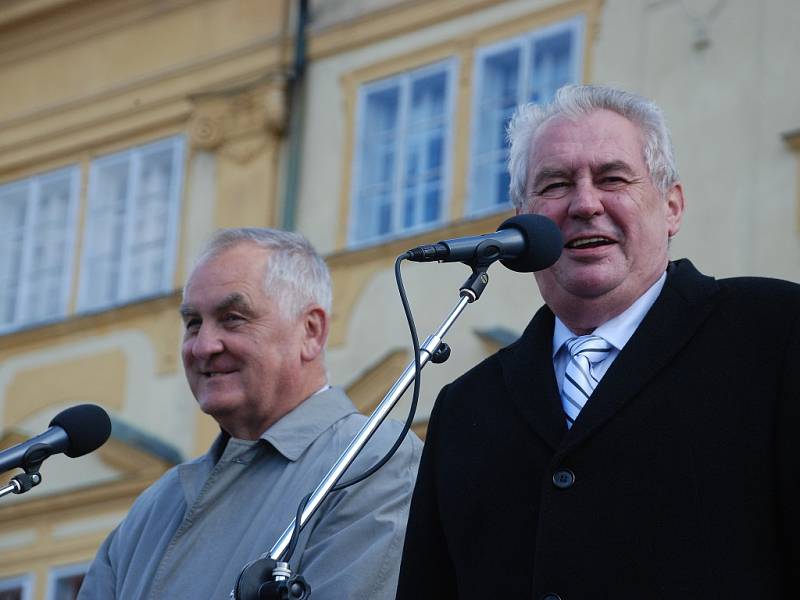 Prezident Miloš Zeman v Jičíně.