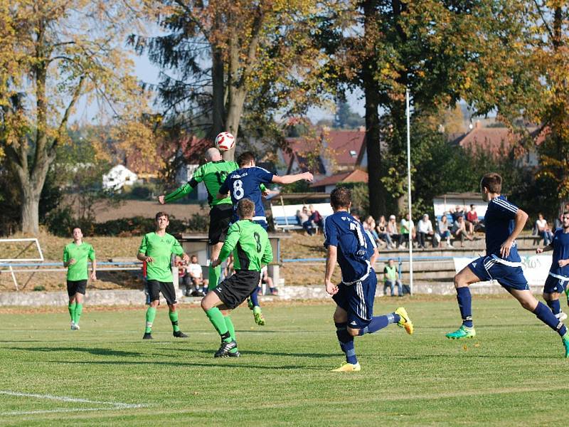 Krajský přebor fotbalistů: Sobotka - Lázně Bělohrad.