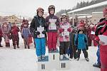 Závody ve slalomu: 1. Magda Fejfarová, 2. Barbora Janoušková, 3. Natálie Kuželová