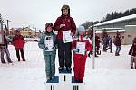 Závody ve slalomu: 1. Šárka Maternová, 2. Tereza Cermanová, 3. Petra Knapová 