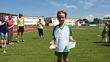 Fotbalový turnaj mateřských škol na jičínském stadionu.