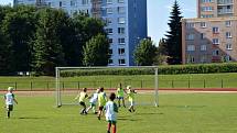 Fotbalový turnaj mateřských škol na jičínském stadionu.