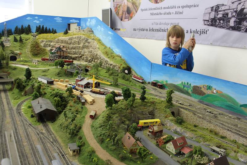 Výstava železničních modelů v Jičíně.