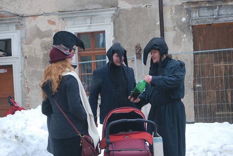 Masopustní oslavy ve Valdštejnské lodžii.