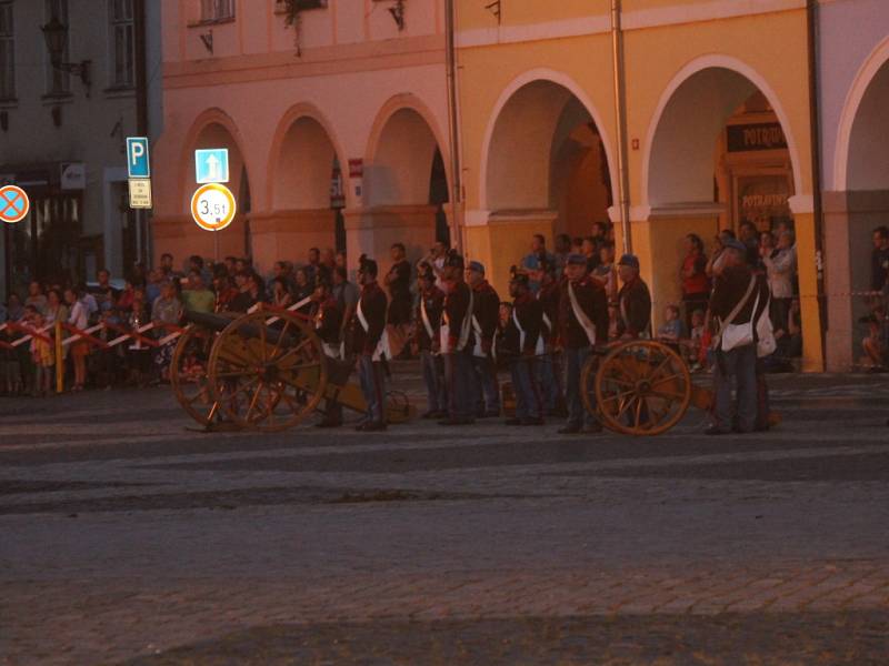 Připomínka bitvy roku 1866 v Jičíně.