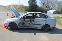 Dopravní nehoda u odbočky na Horní Lochov.