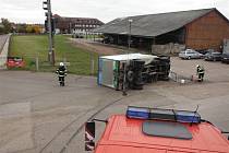 Nehoda nákladního automobilu v Dobré Vodě.