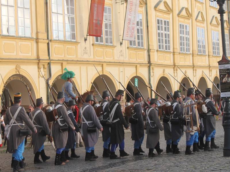 Připomínka bitvy roku 1866 v Jičíně.