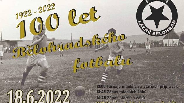 V Lázních Bělohradě se bude slavit 100 let fotbalu.