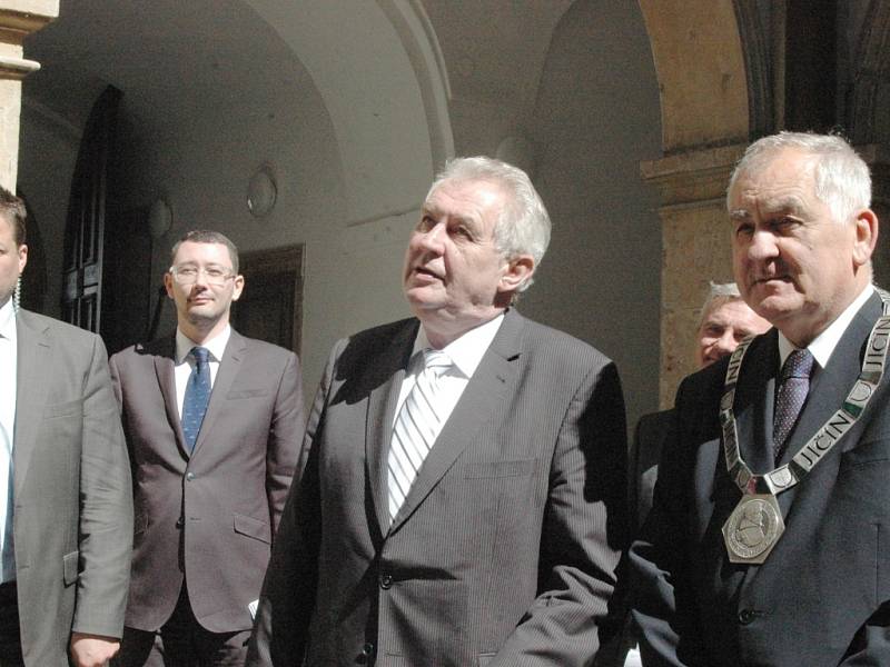 Prezident Miloš Zeman návštěvou v Jičíně.