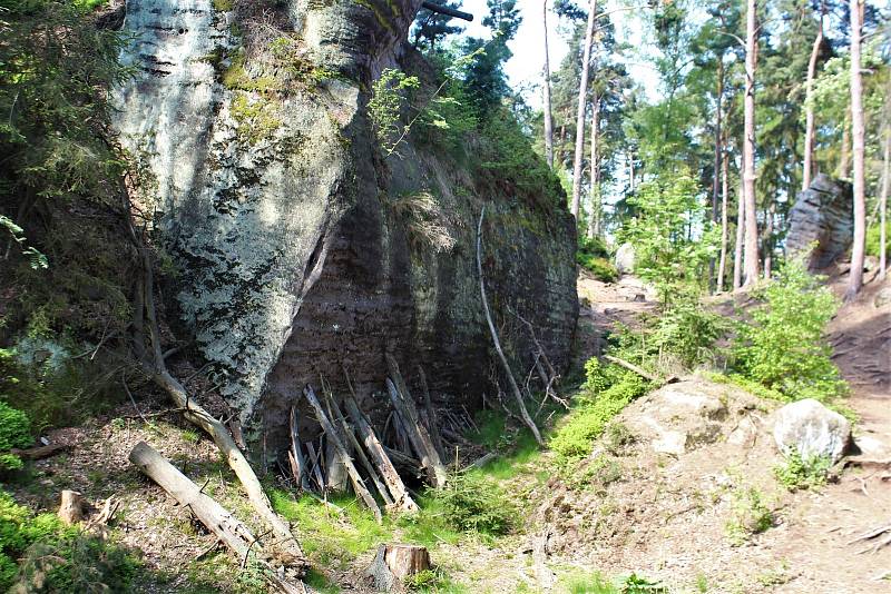 Prachovské skály ročně navštíví přes 300 tisíc lidí. Ne všichni se ale v přírodní rezervaci chovají ukázněně. "Lezou, kam nemají, kouří, zahazují odpadky a do kamene vyrývají milostná psaníčka," říká strážce.