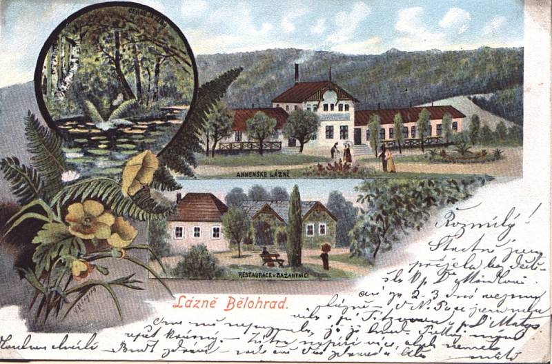 Bělohradská Bažantnice kdysi - pohlednice.