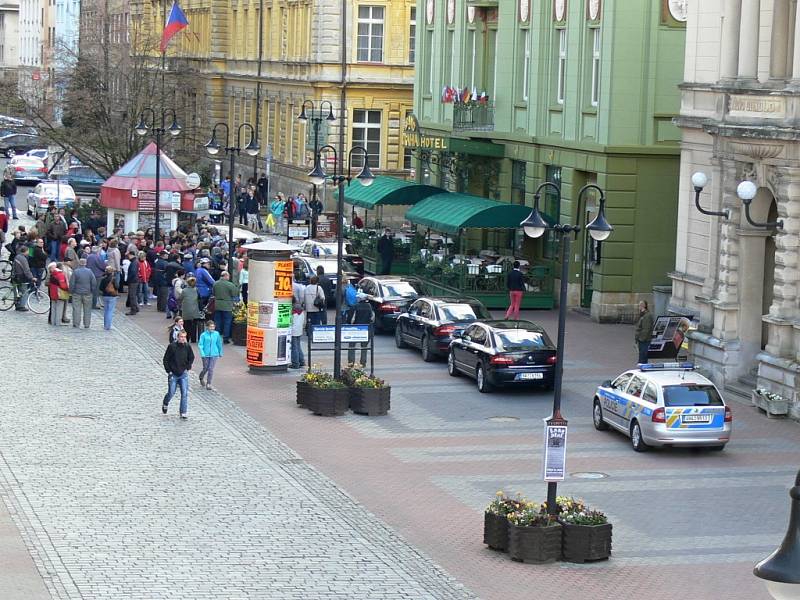 Z jičínské návštěvy prezidenta Miloše Zemana.