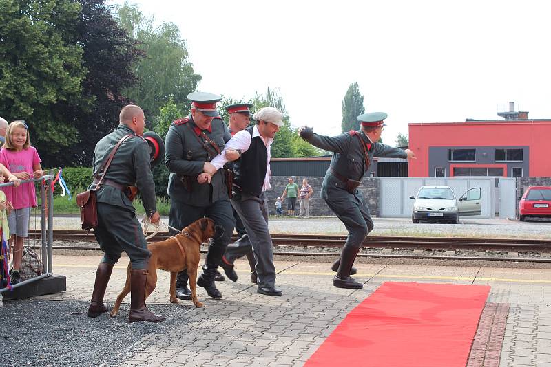 Přivítání Masaryka v Hořicích.