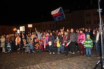 Třicet let od Sametové revoluce, oslavy v Jičíně na Valdštejnově náměstí.