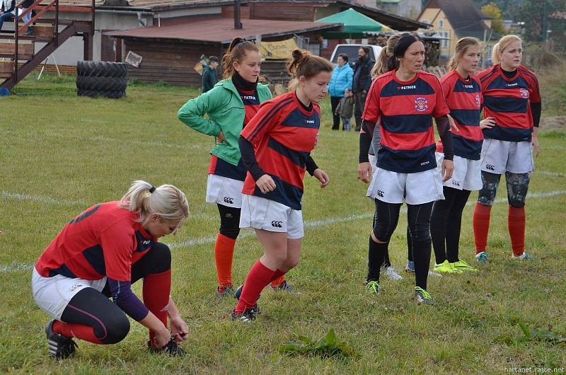 Utkání ME ČR - Ukrajina v rugby ve Vrchlabí.