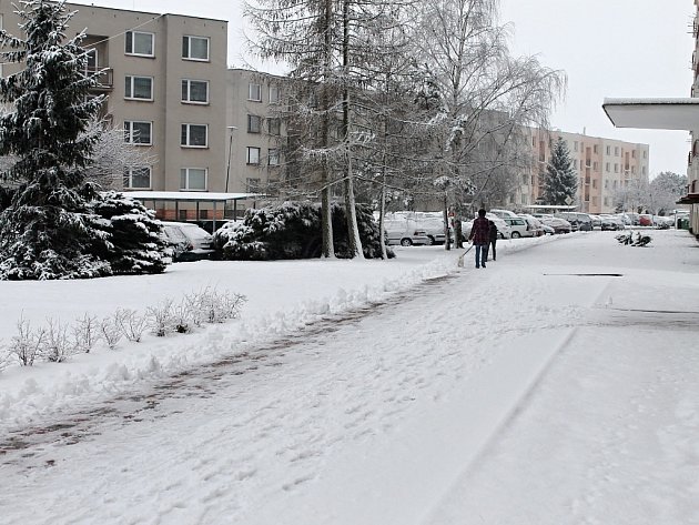 Zasněžený Jičín, 19. březen.