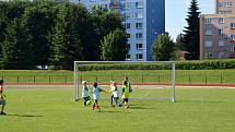 Fotbalový turnaj mateřských škol na jičínském stadionu.