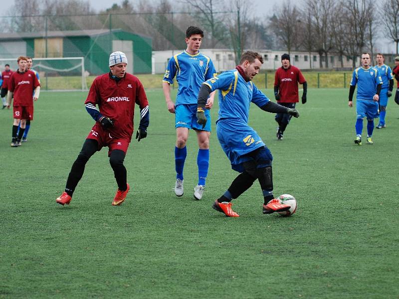 Zimní pohár OFS Jičín má za sebou tři kola. Na snímku duel prvního kola Milíčeves – Lužany.  