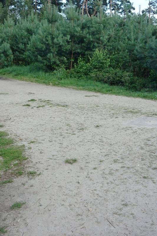 Opravený kus cesty po šesti letech u Hlaholské vyhlídky.