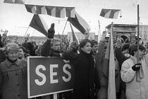 Z listopadových dnů roku 1989 v Jičíně.