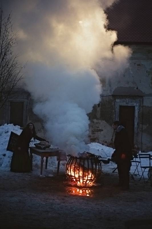 Masopustní oslavy ve Valdštejnské lodžii.