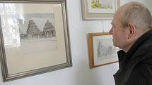 Výstava obrazů Antonína Chmelíka v Železnickém muzeu.