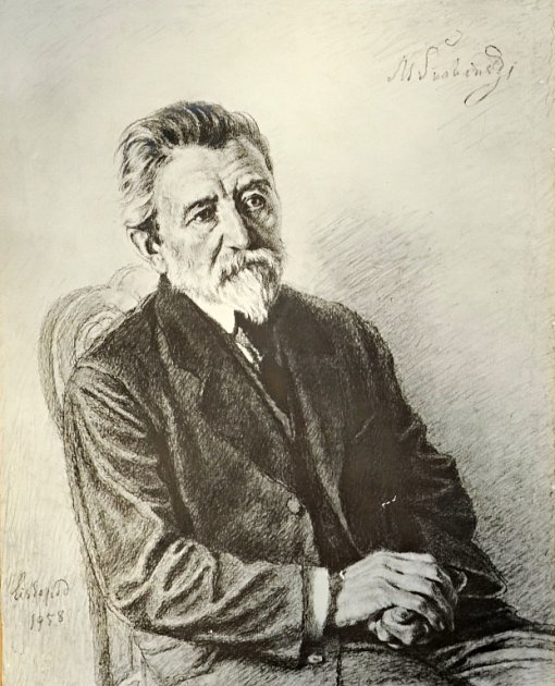 Portrét Karla Václava Raise od Maxe Švabinského.